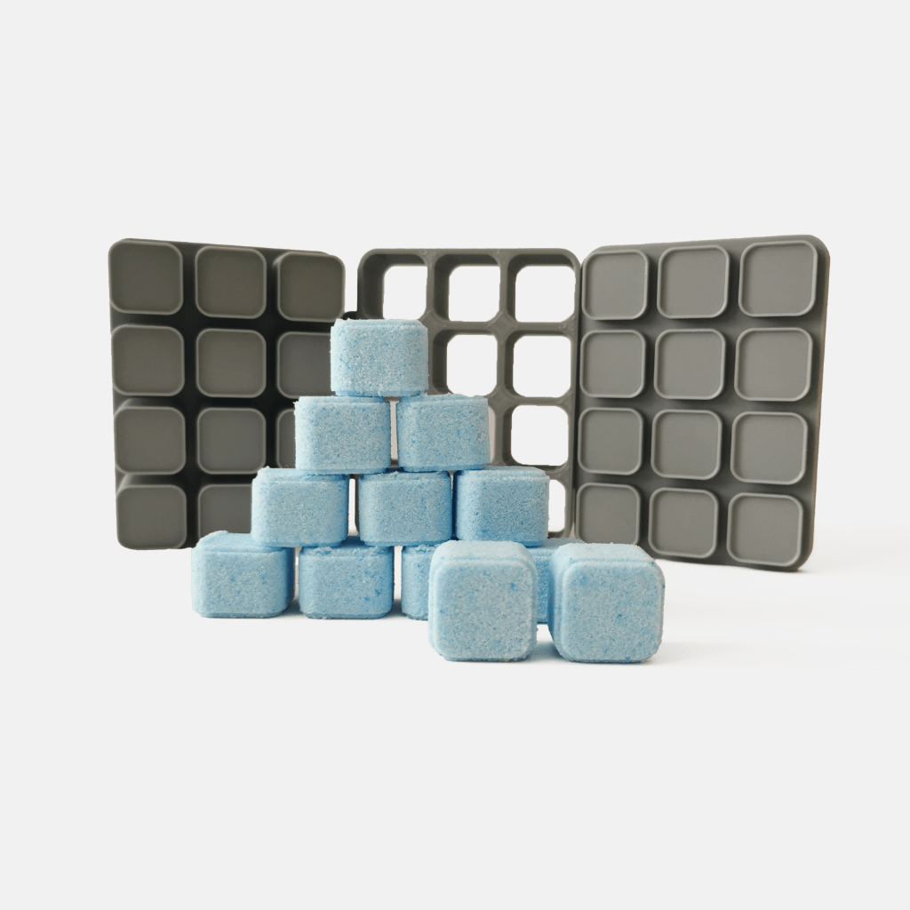 12 mini square bath bomb mould