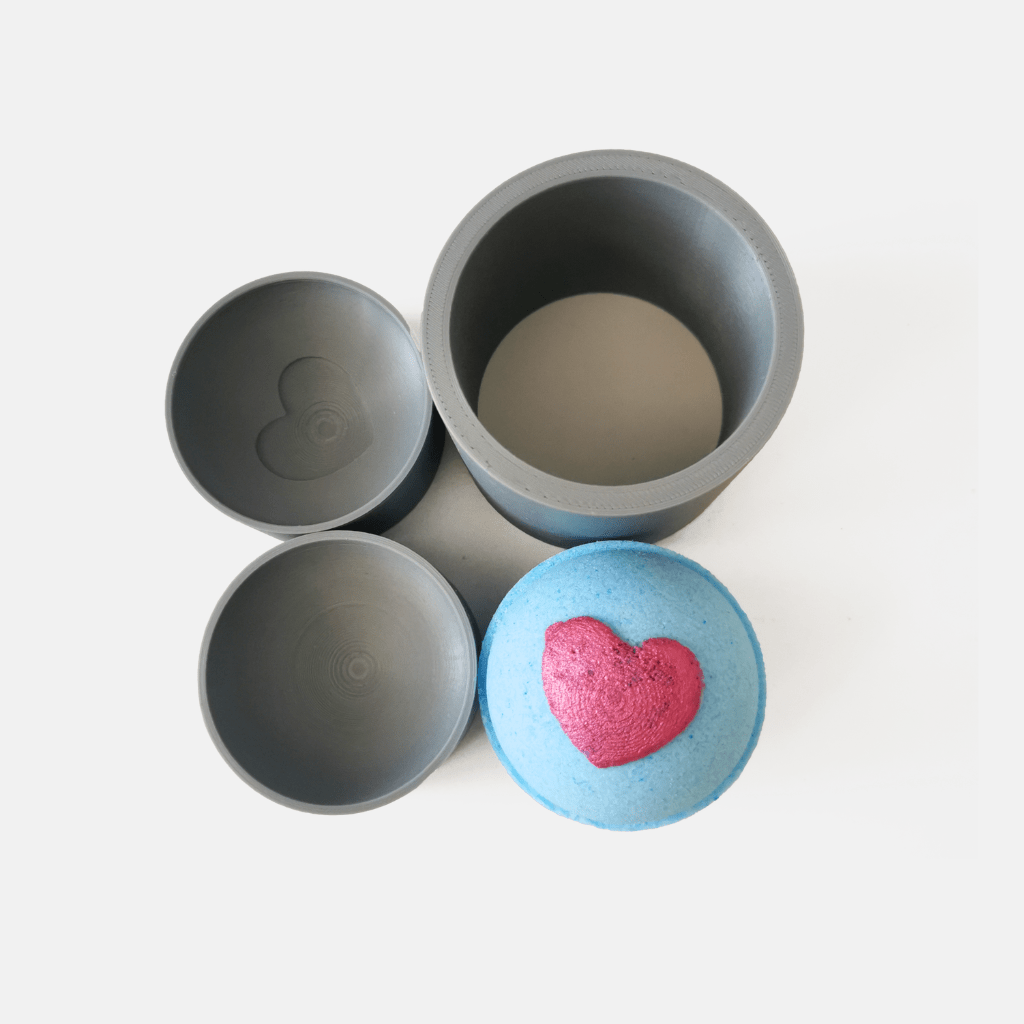 Sphere With Heart Bath Bomb Mould