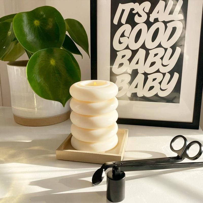 Donut Pillar Silicone Candle Mould