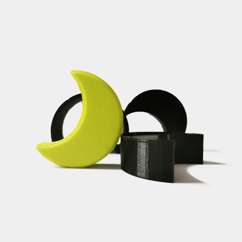 Moon shaped bath bomb mould for moon bath bomb