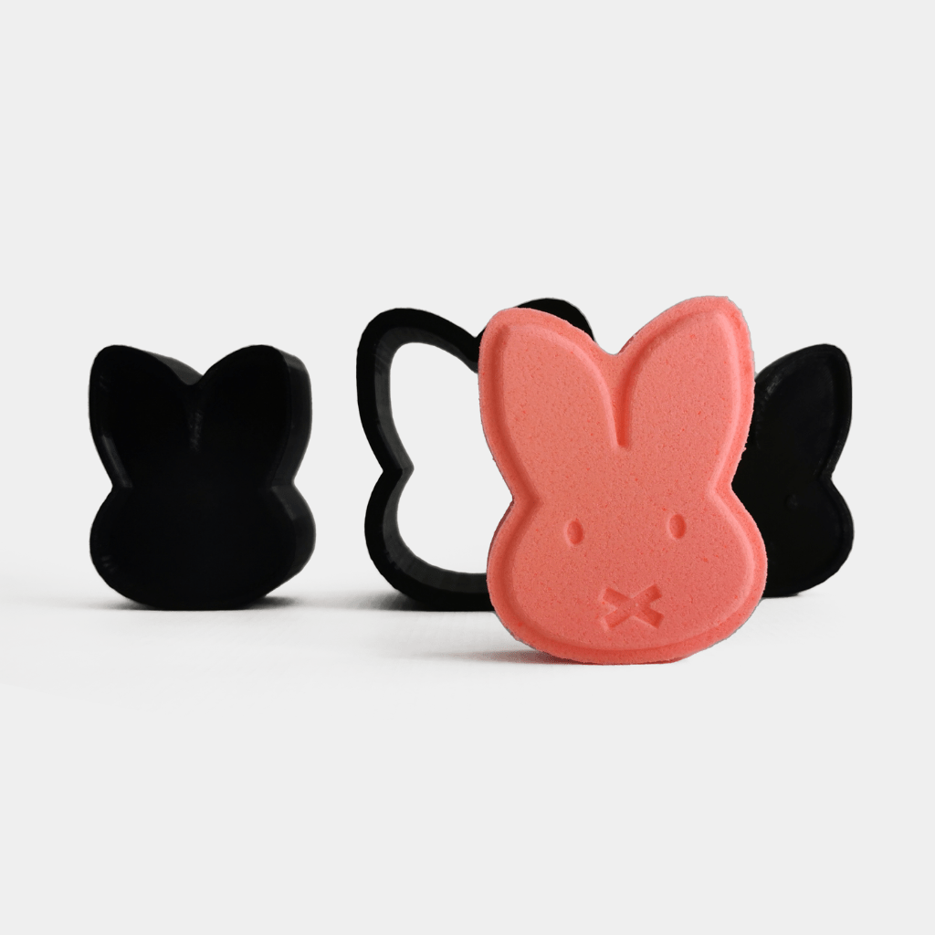 Flat Bunny Bath bomb Mould and Bath bomb