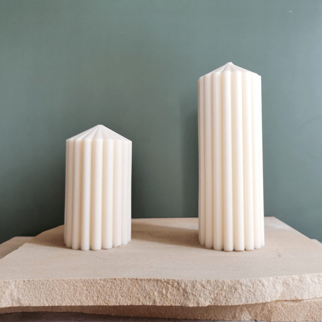 Ribbed Pillar PVC Candle Mould
