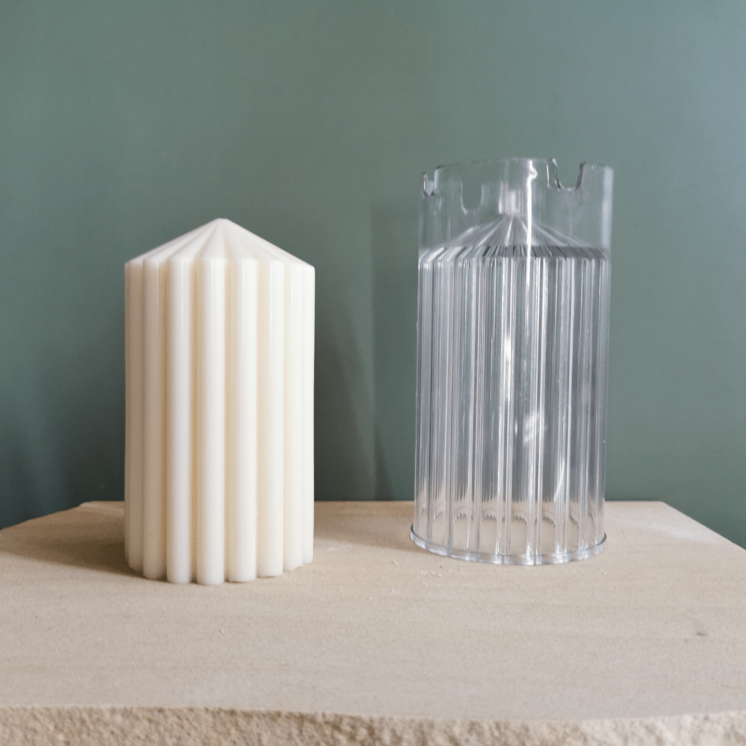Ribbed Pillar PVC Candle Mould