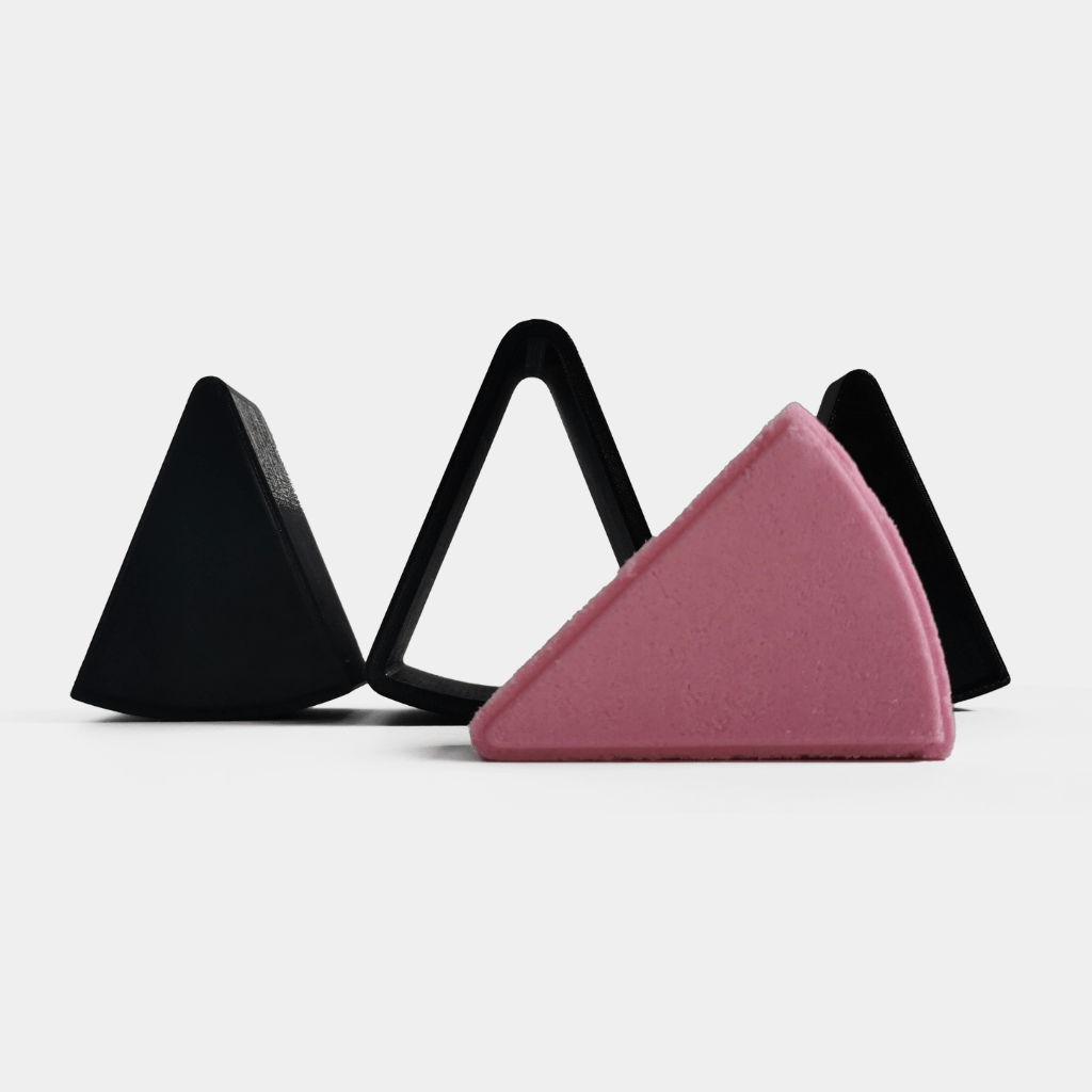 Cake slice bath bomb and bath bomb mold