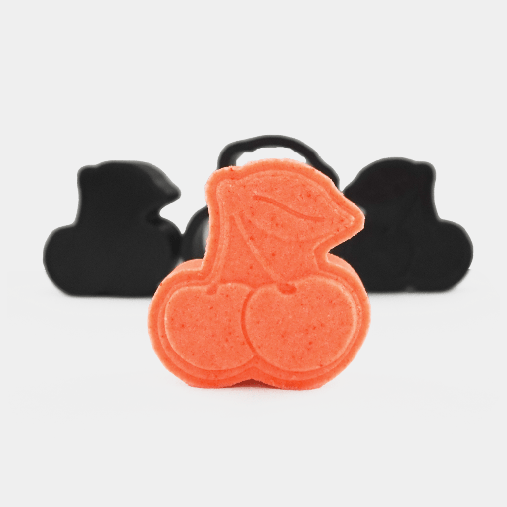 Cherry Bath Bomb Mould and cherry bath bomb